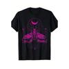 Goth Moth Crescent Moon Graphic T-Shirt Unisex Soft Breathable Casual Trip Tee