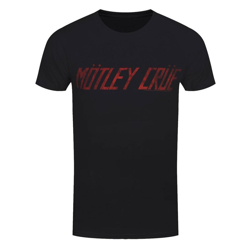 Motley Crue TShirt Distressed Logo Rock Band Official Black New Unisex T-Shirt XXXL