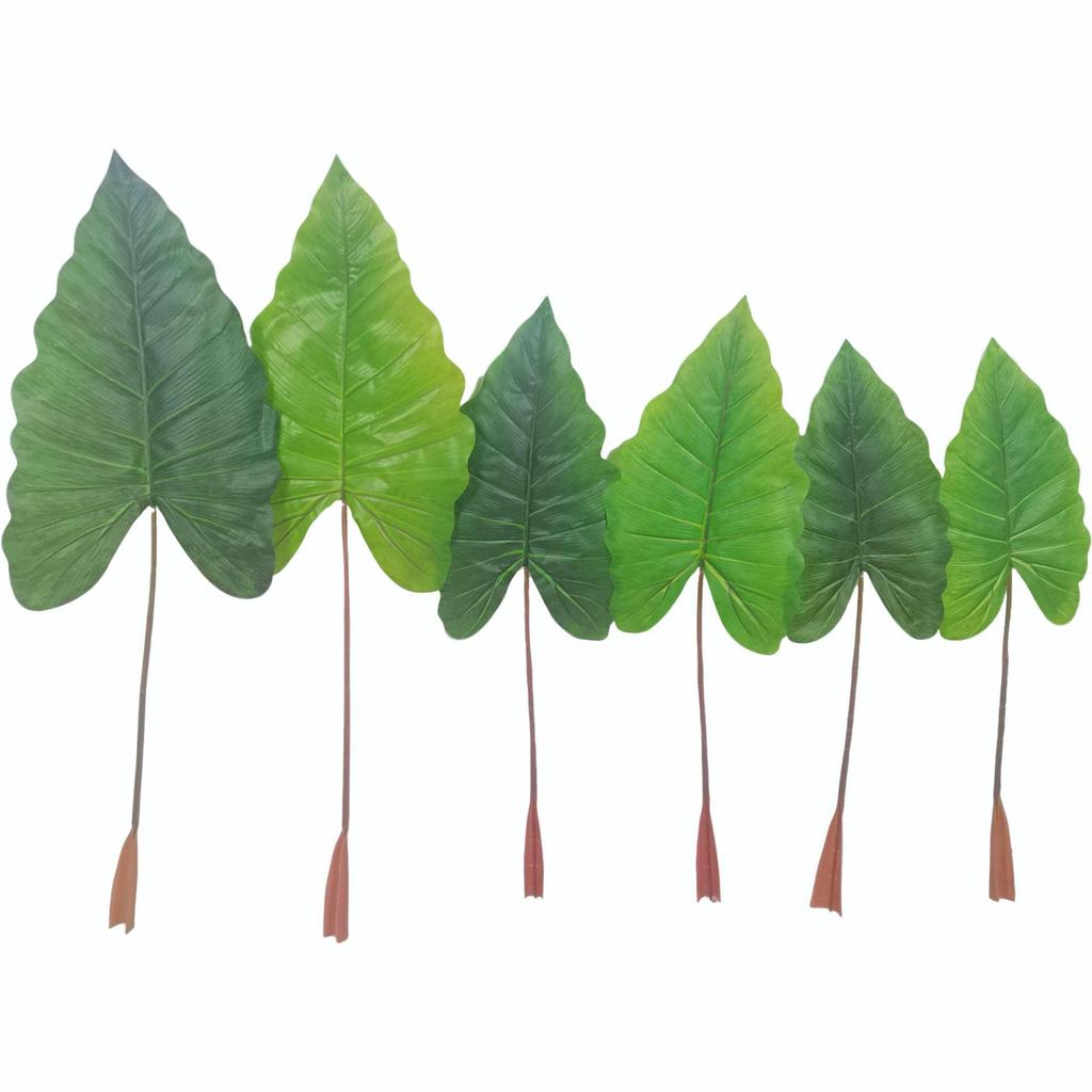 Artificial Caladium Leaves for Wedding, Home Decor, Landscaping, and Photography Props