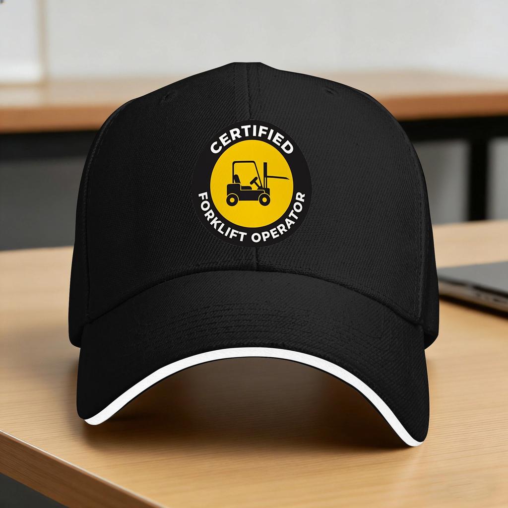 Sommer trainiert Zertifizierter Gabelstaplerfahrer Baseballkappe Sicherheit zählt Laufen Hippie Sonne Truckerhut Paar Damen Snapback Kappe