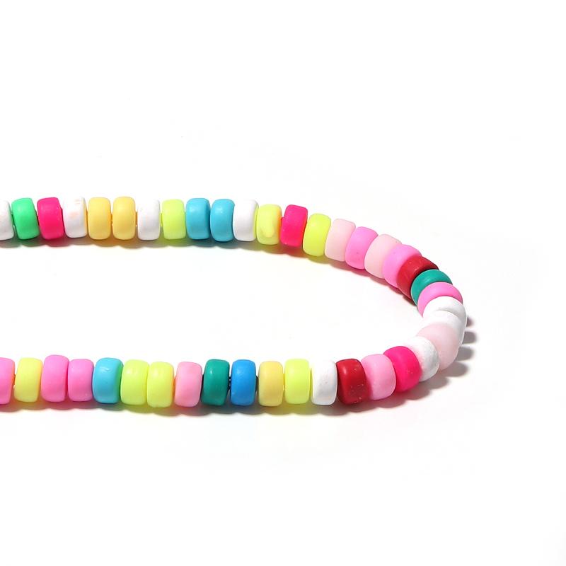 1 String Flat Round Soft Beads Colored Pottery Hole 2mm Spacer Bead For Diy Bracelet Necklace Women Jewelry Accessories Supplies