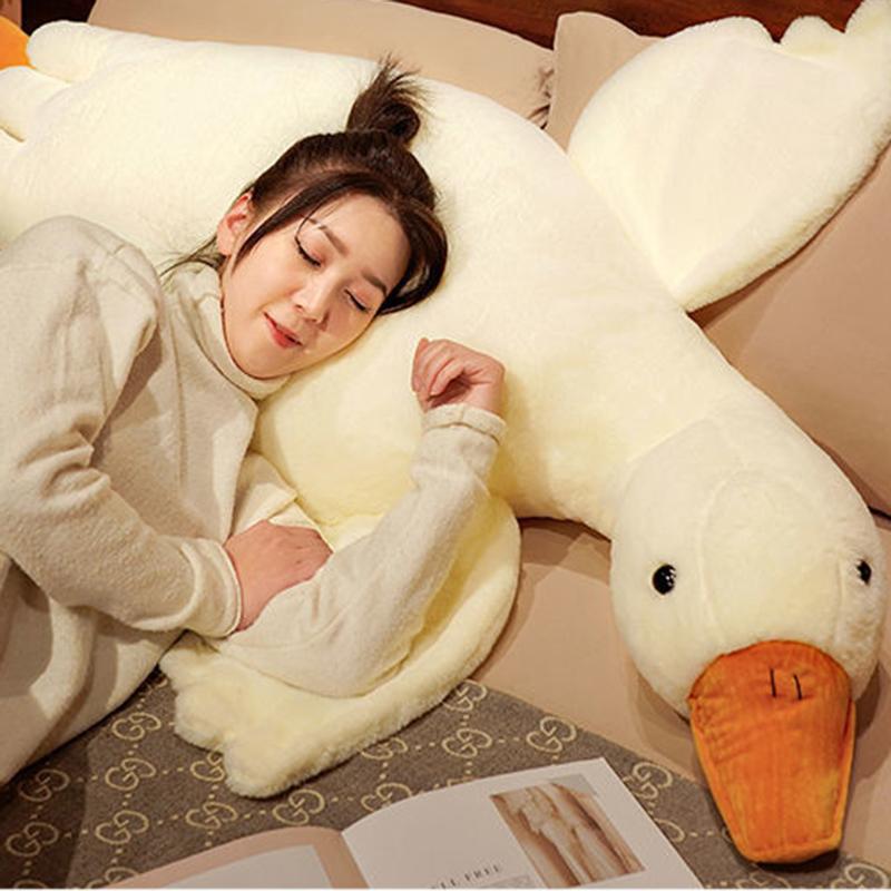 Weiße Gans Plüschtier 50cm - Kuscheltier Als Kissen Für Kinder