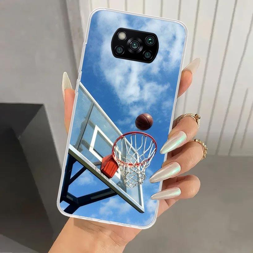 

Basketball Basket Play Phone Case for Xiaomi Poco X7 X6 X5 X4 X3 Nfc F6 F5 F4 GT F3 F2 Pro F1 M5S M4 M3 5G Soft Funda Print Shel Xiaomi Poco F5