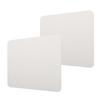 2Pcs Mouse Pad 2-Side PVC Leather Waterproof Desk Mat Office Home Mice Protector 27x21cm(Creamy