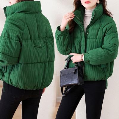Giacca Invernale da Donna con Collo Alto in Piuma e Cotone, Moda Stilosa Versatile Calda Antivento Taglie Forti