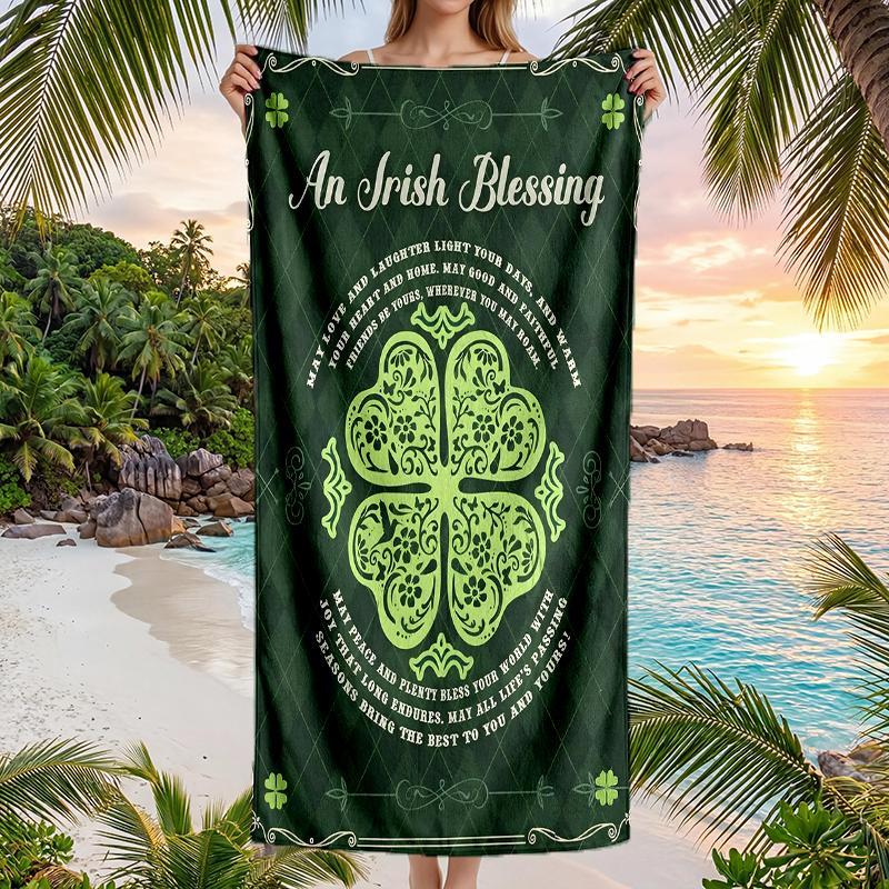Irish Fashion Beach Towel: Ideal for Summer Adventures Soft, absorbent and quick drying suitable for swimming and bathing