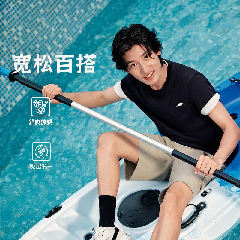 

Skedge Running T-shirt Men s Clothing 2025 Summer New Arrival Couple Casual Tops round Neck Short Sleeve Half Sleeve