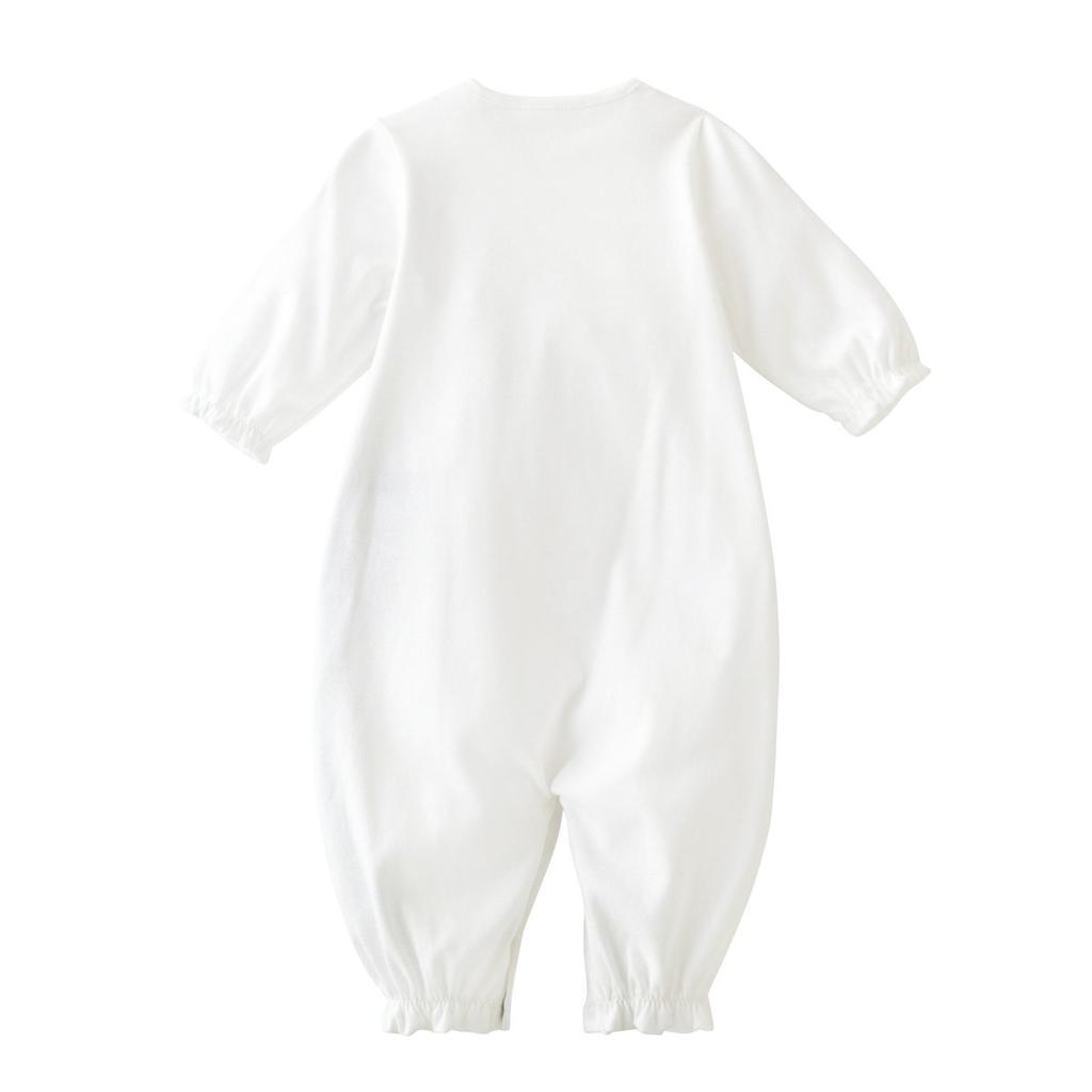 MIKIHOUSE HOT BISCUITS Two-Way All-in-One for Boys and Girls, Baby Clothing, 73-2602-970 (50-60cm, White)