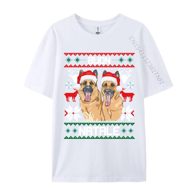 Merry Christmas Gerunisex Shepherd Dogs Sweet Christmas Dog TShirts Male Tops TShirts Design New Vintage Streetwear S