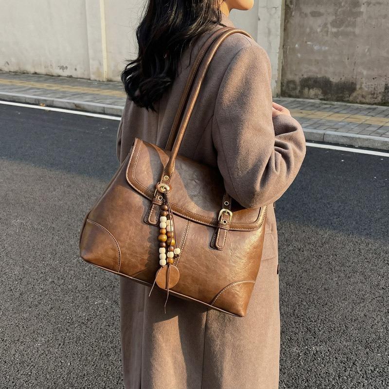 Korean Commuting Briefcase Retro Versatile Single Shoulder Underarm Bag for Women 2026 New Fashiable Hand-held Tote Bag