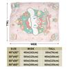 Cinnamoroll Christmas Fleece Blanket  Funny Throw Blankets for Bed Sofa Couch 125*100cm Plush Thin Quilt