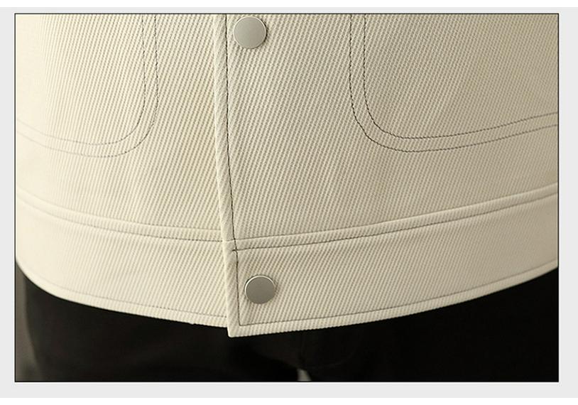 Men's 2026 Spring New Contrast Stitching Lapel Jacket - Korean Style Casual High-End Outerwear