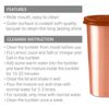 Copper Drinking Water Tumbler with Lid, Set of 2, 480 Ml Each, Copper | 100% Leak Proof | Office | Gym | Yoga | Home | Kitchen