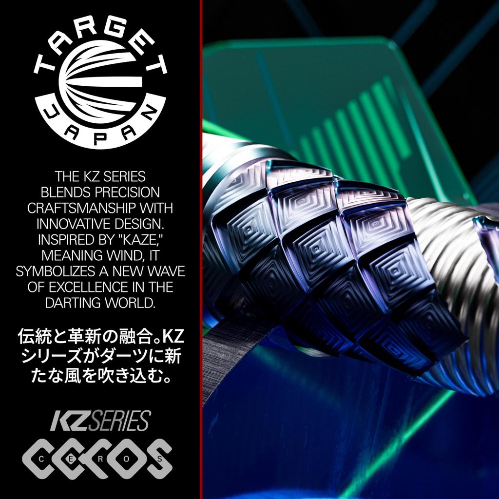 Target Japan KAZE ZERO 02 90% Tungsten Steel Tip Darts Set 23g K-Flex No.6 Flights Swiss Storm Tip 26mm & LNC Tip 30mm Barrel Length 50mm