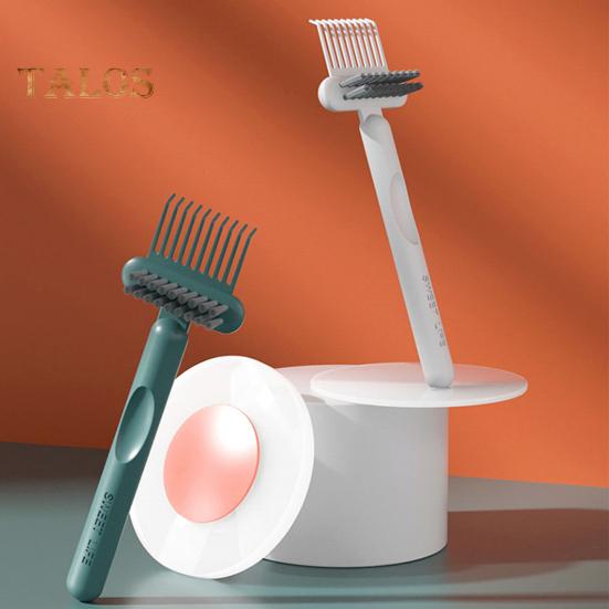 Doppelzweck-Reinigungsbürste, Kammreiniger, Entfernungswerkzeug, kleines tragbares Design, ergonomischer Griff, 2-in-1-Bürstenkammreiniger