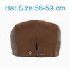 Vintage Herringbone Newsboy Cap Men Winter Thick Warm Casual Stripe Berets Gatsby Flat Hat Peaked Cap Adjustable Patchwork