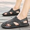 Men Handmade Sandals Round Toe Casual Lightweight Outdoor Comfortable Trendy All-match Shoes Breathable Flat Sandals Summer Main