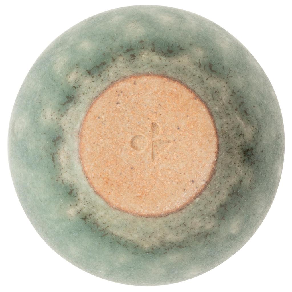 Marui Seito Shigaraki Ware Hechimon Sake Cup, Diameter 5cm, Black Celadon, Blue, MR-3-4309