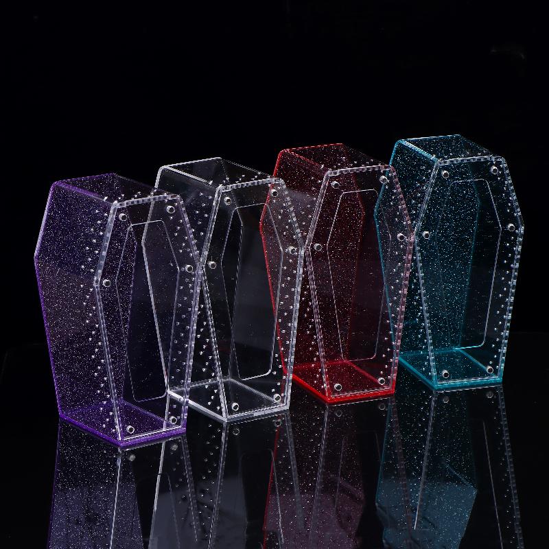 Acrylic Transparent Reptile Enclosure Insect Spider Lizard Feeding Cage Reptile Breeding Box Ventilation Arboreal Enclosure Case