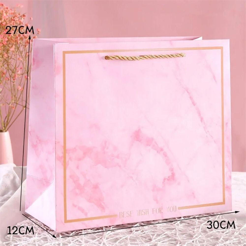 S/M/L Marbled Candy Package Wedding Paper Packing Boxes Birthday Present Valentines Day Party Gift Bag Flower Candy Storage Bag