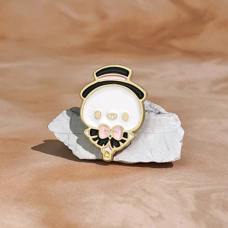 Adorable Japanese Anime Character Brooch Cute Design Metal Badge For Clothing
