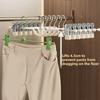 10PCS Non-slip Short Neck Trouser Clip Stainless Steel Adjustable Trouser Hanger  Women's Skirt