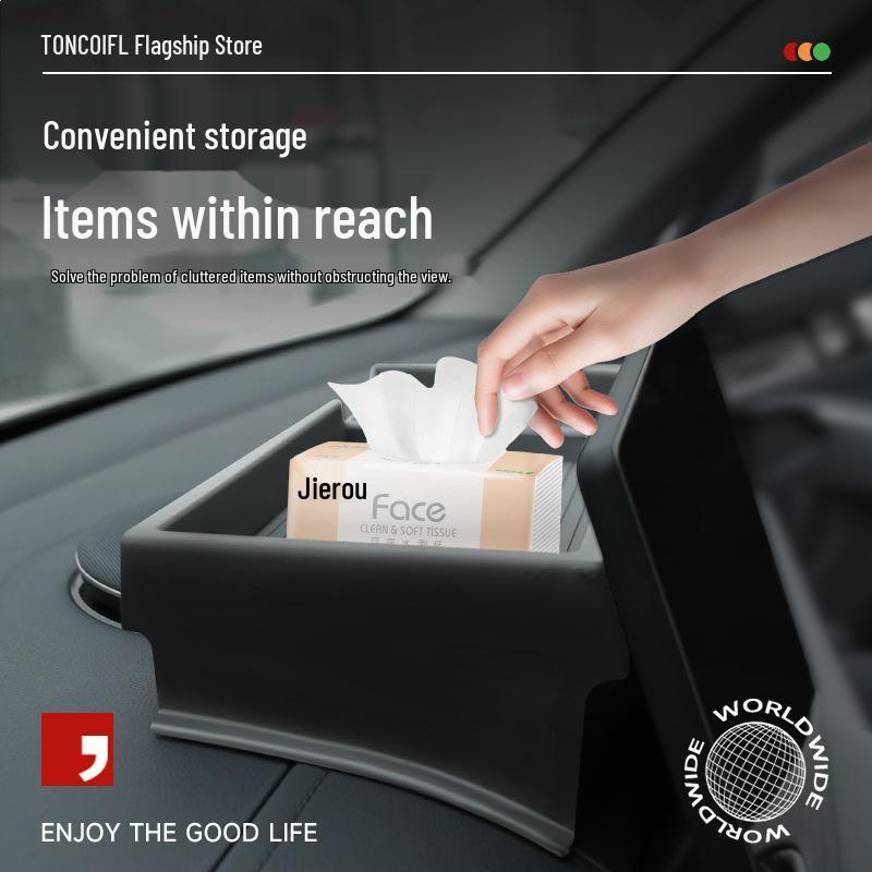 26 Accessories for Zeekr 001 Interior: Center Console Tissue Box & Screen Storage Organizer