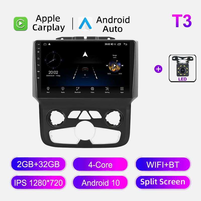 9"  Touch Screen Android Radio For Dodge Ram 1500 2500 3500 (2013-2019) HeadUnit Stereo GPS Navigation Wireless Carplay WiFi 4G