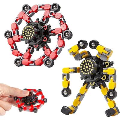 Jouet rotatif pour le bout des doigts, jouet rotatif gyroscopique transformable pour les doigts, jouet rotatif anti-stress, jouet gyroscopique mécanique créatif pour le bout des doigts