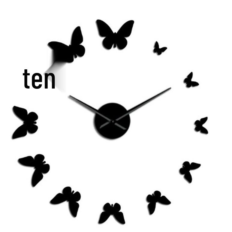 DIY Butterfly Cartoon Acrylic Silent Wall Clock – Creative Home Décor Sticker Clock