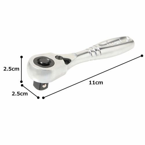 TONE Short Ratchet Handle (Hold Type) RH3HS, 9.5mm (3/8") Drive