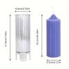 Sharp Tip Striped Cylindrical PC Candle Molds Columnar Candle Resin Acrylic Mold DIY Easy Release Aromatherapy Candle Mould Home Decoration Gifts