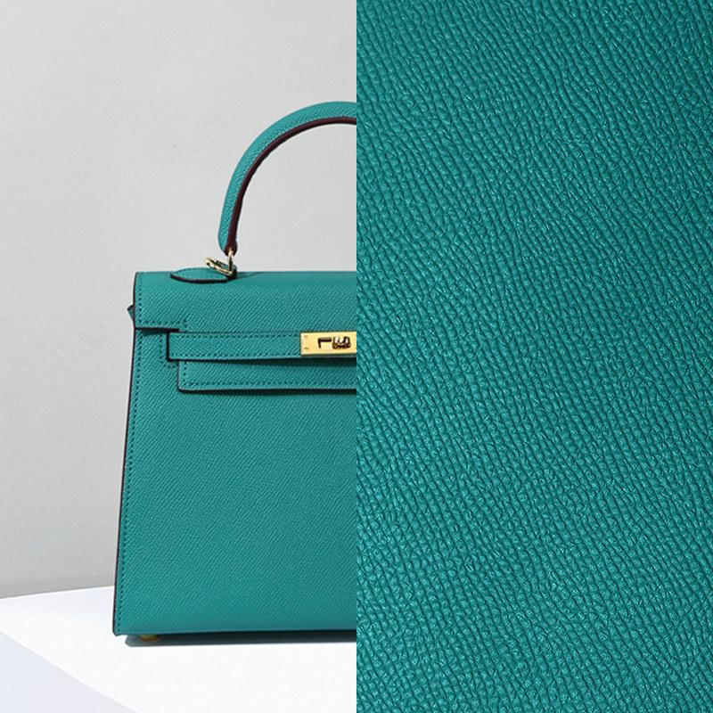 The Second Generation Kelly Bag Palm Pattern Cowhide Shoulder Bag Women's Leather Versatile Commuter Messenger Portable Kelly Bag