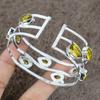 Citrine Gemstone Handmade 925 Sterling Silver Cuff Bangle Adjustable KKG-270