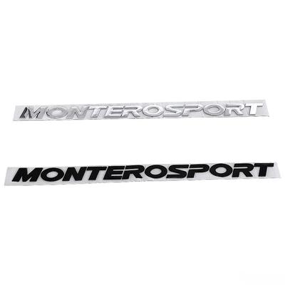 3D Raised Chrome Black Letters Car Rear Boot Trunk Tailgate Emblem Badge Sticker for MONTERO SPORT Auto Car Accessories
