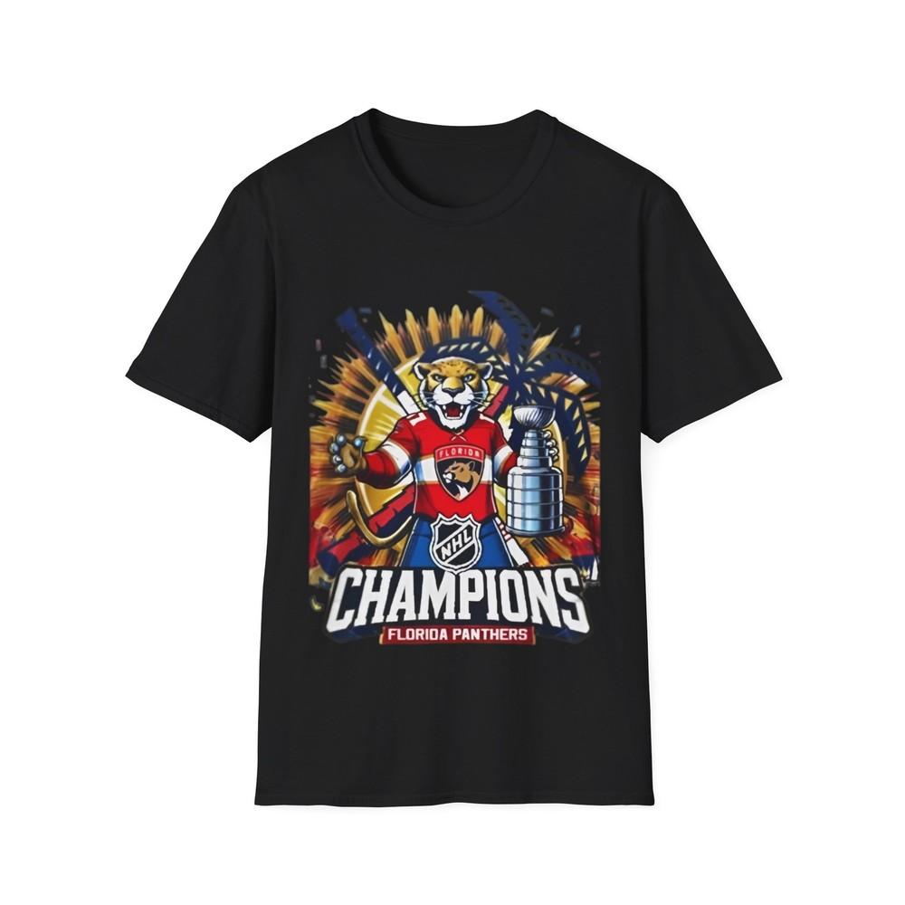 Мягкая хлопковая футболка. Унисекс футболка Чемпионы Кубка Стэнли Florida Panthers XL