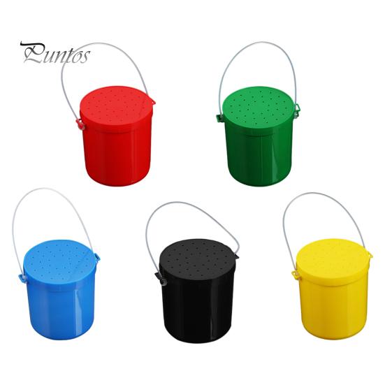 

Ведро для живой наживки с переносной ручкой, дышащий чехол, защищающий от падения, ящик для хранения дождевых червей, небольшой контейнер для живых красных червей, рыболовные принадлежности S