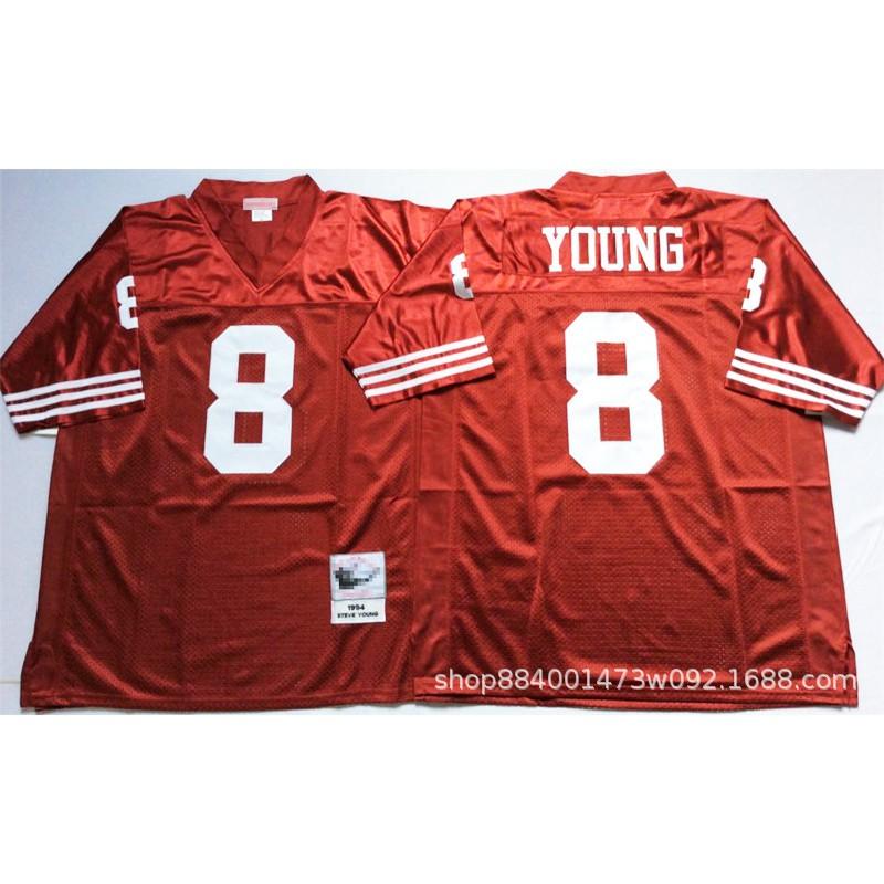 San Francisco 49ers Retro Football Jersey Mens Cotton Blend Training Uniform American Practice Fan Wear