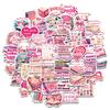 50 Pink Books In English Short Sentences Graffiti Stickers TUMUDIY Suitcase Notebook Decoration Stickers