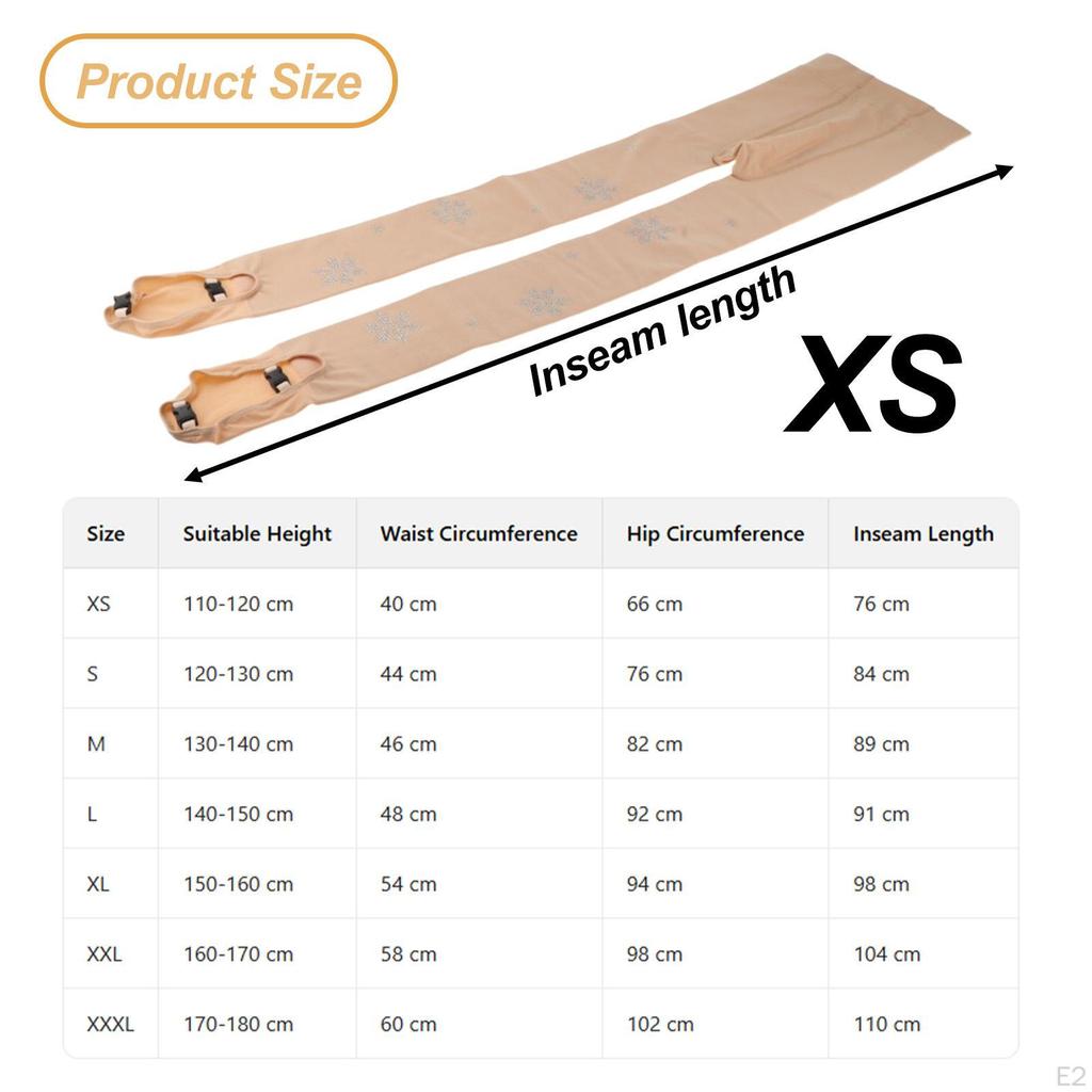 Figure Skating Tights Ice Skate Fleece Lined Soft Thickened Leggings Over The Boots for Stage