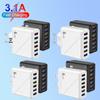 3.1A 6-Port USB Charger with EU/US/UK/KR Plugs for Mobile Devices