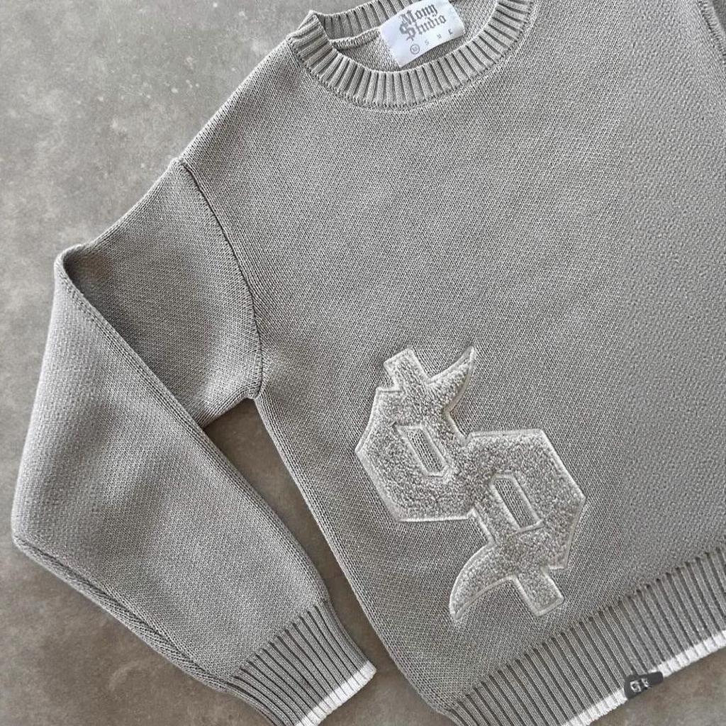 Unisex Europäischer Lässiger Locker Geschnittener Pullover mit Langen Ärmeln und Rundem Halsausschnitt für Herbst und Winter
