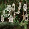 Ramadan Star Moon Hanging Ornament Wooden Ramadan Decorations 2026 Islamic Muslims Party Accessories Eid Ramadan Party Supplies