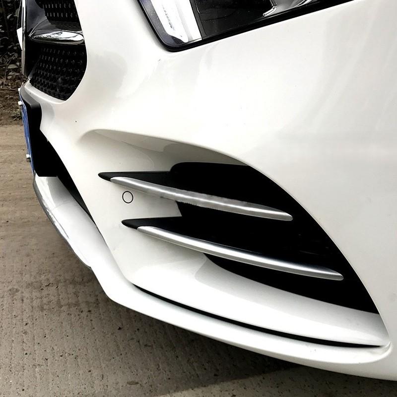 Car Front Grille Foglight Trim For Mercedes Benz A Class A180L A200L W177 AMG Line 2018- Car Fog Lamp Lights Strips Cover