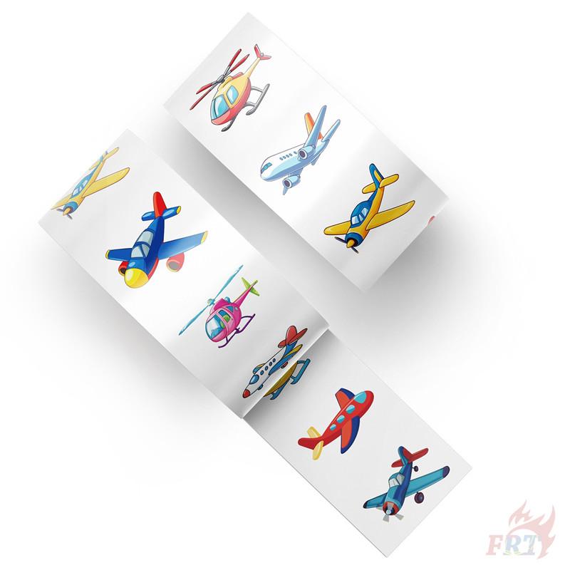 500Pcs/Roll Cartoon Airplanes Kids Rewards Stickers - DIY Scrapbooks Album Decor Sealing Label Decals