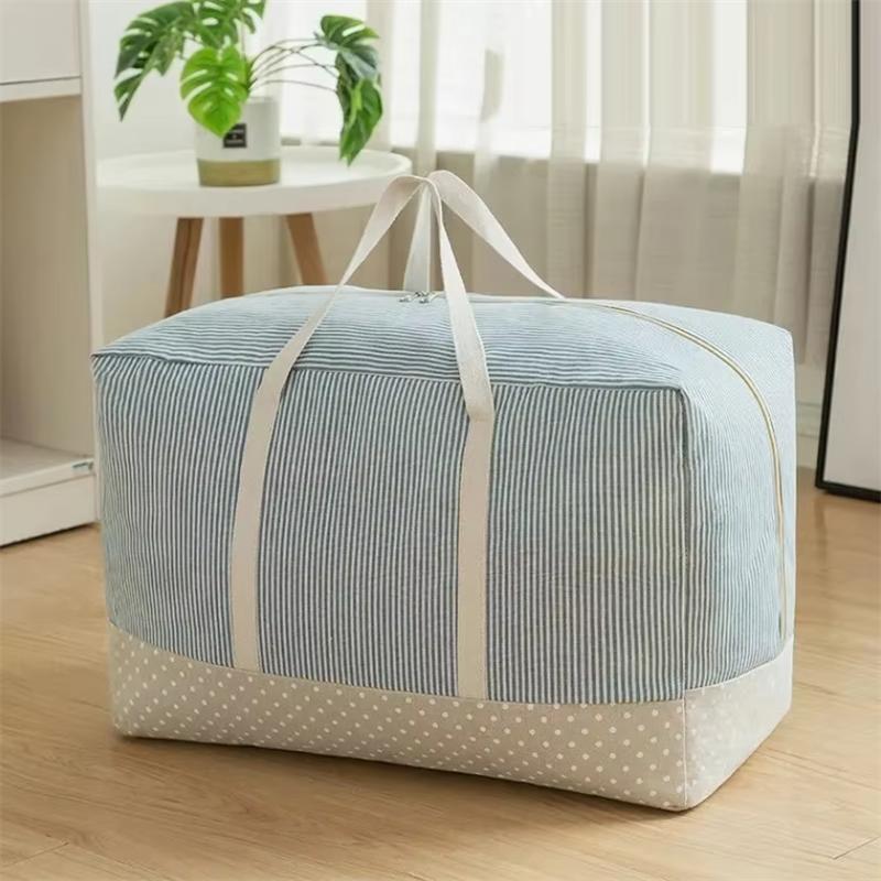 Modern Striped Print Pattern Storage Bag Home Quilts Clothes Dust-proof Storage Bag Large Capacity Moving Luggage Packing Bag