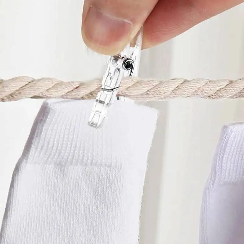 Transparent Acrylic Clips Small Plastic Clothespins with Secure Spring for Photos Documents DIY Crafts Office Home Decoration