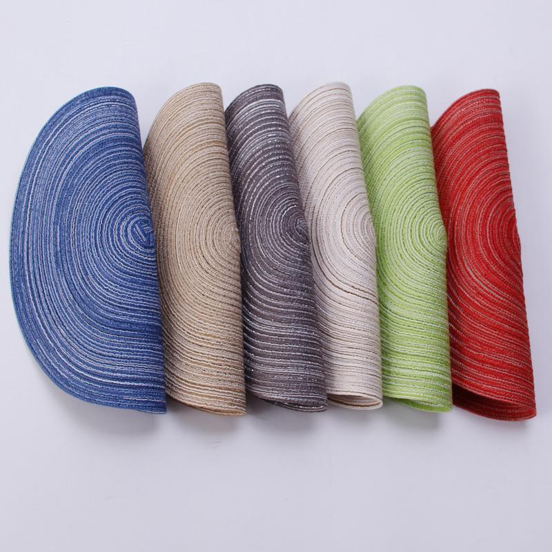 

Льняные салфетки для домашней кухни, популярные однотонные кухонные аксессуары Ramie, 1 шт., настольный коврик, нескользящий изоляционный коврик, круглые дизайнерские инструменты