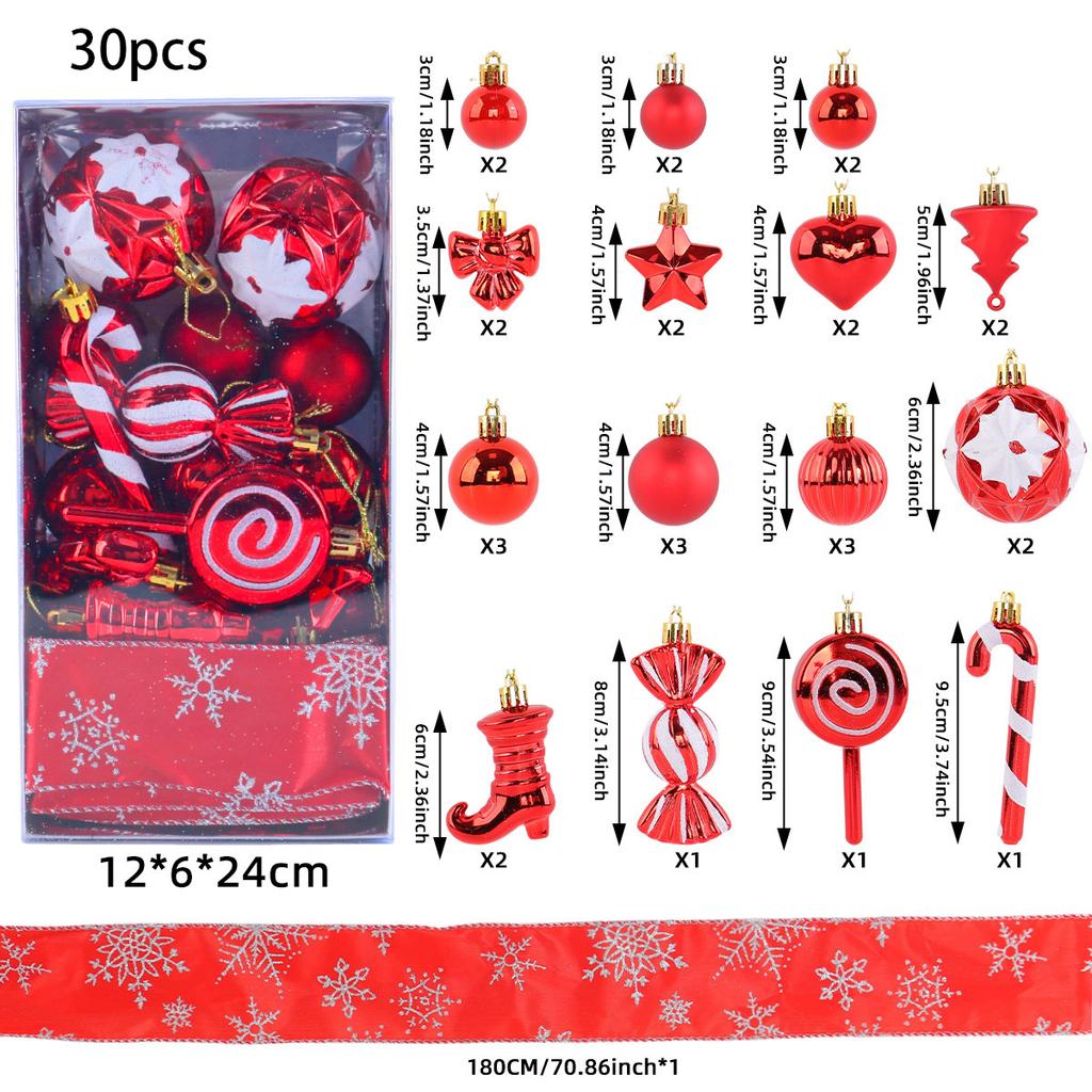 Christmas Balls Ornaments Delightful Classic Gift Set Shatterproof Plastic Decor for Xmas Tree Holiday Wedding Party Decorations