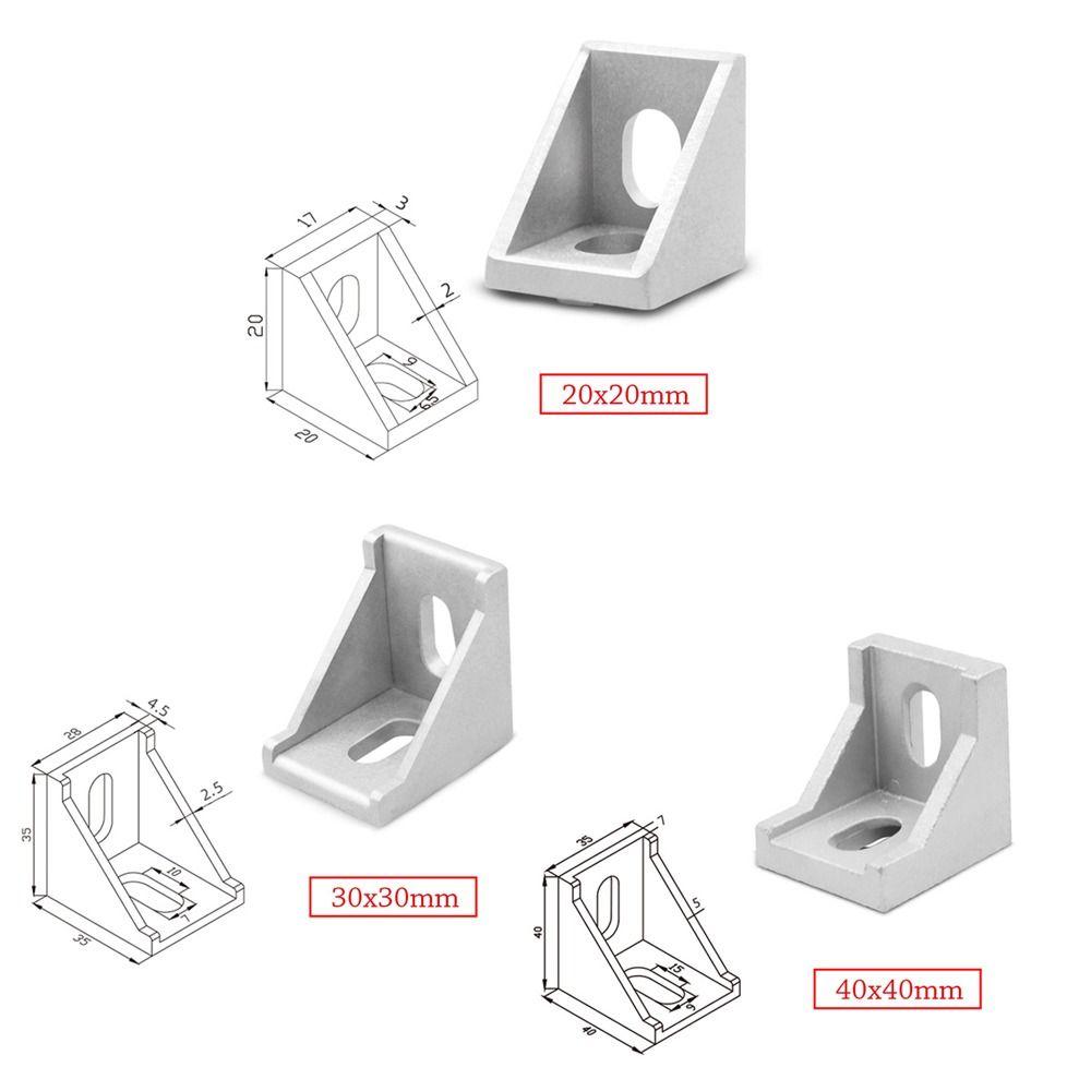 5Pcs/set Fasteners Angle Bracket 90 Degree Corner Support Bracket Durable L-Shaped Connector